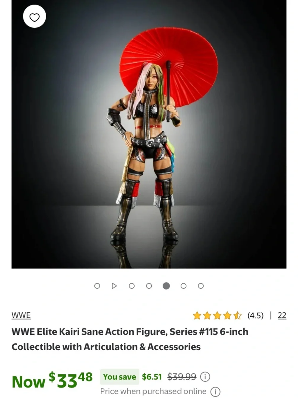 NIB WWE Elite Series 115 Kairi Sane Articulated Collectible Action Figure